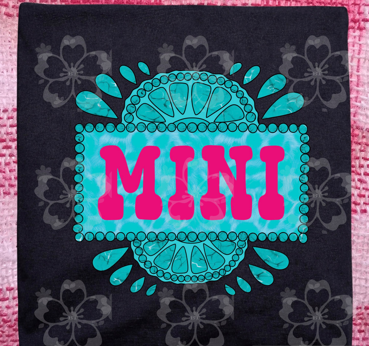 Mini Turquoise and Pink Tee