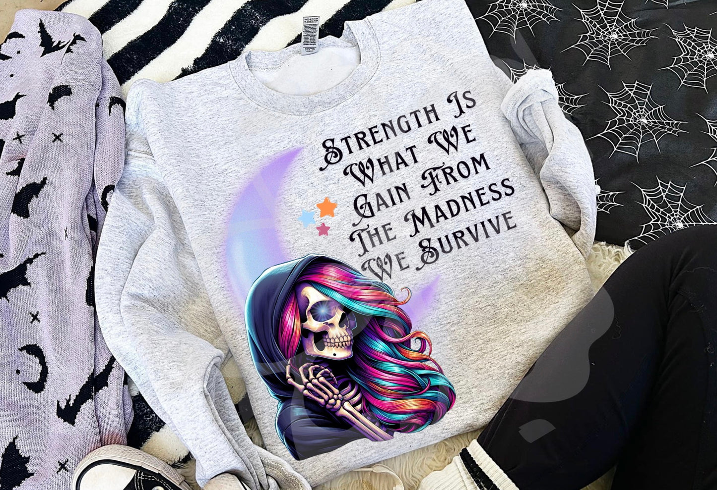 Strength Is What We again From The Madness We Survive - Black/White Font - Instant Digital Download