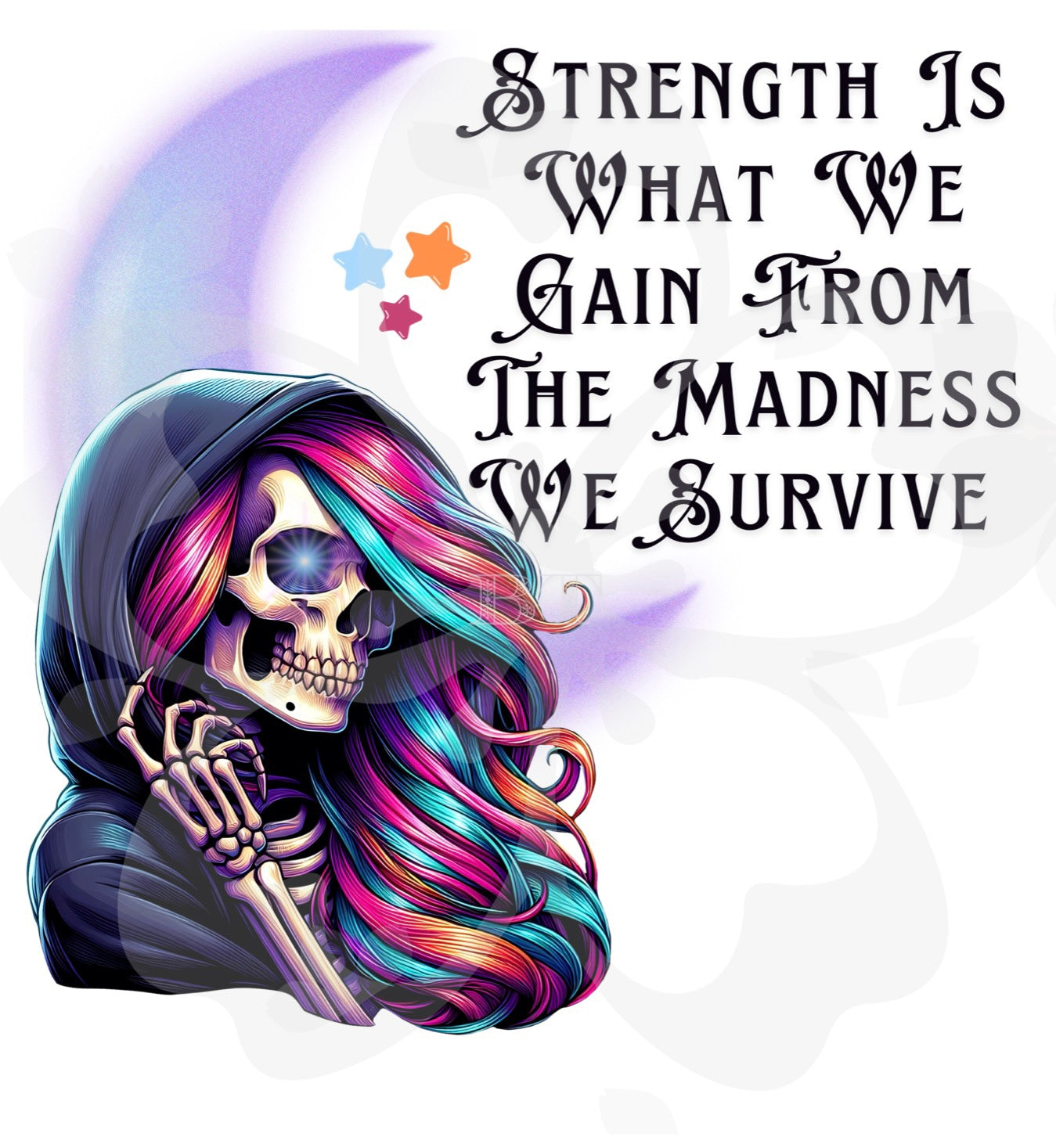 Strength Is What We again From The Madness We Survive - Black/White Font - Instant Digital Download