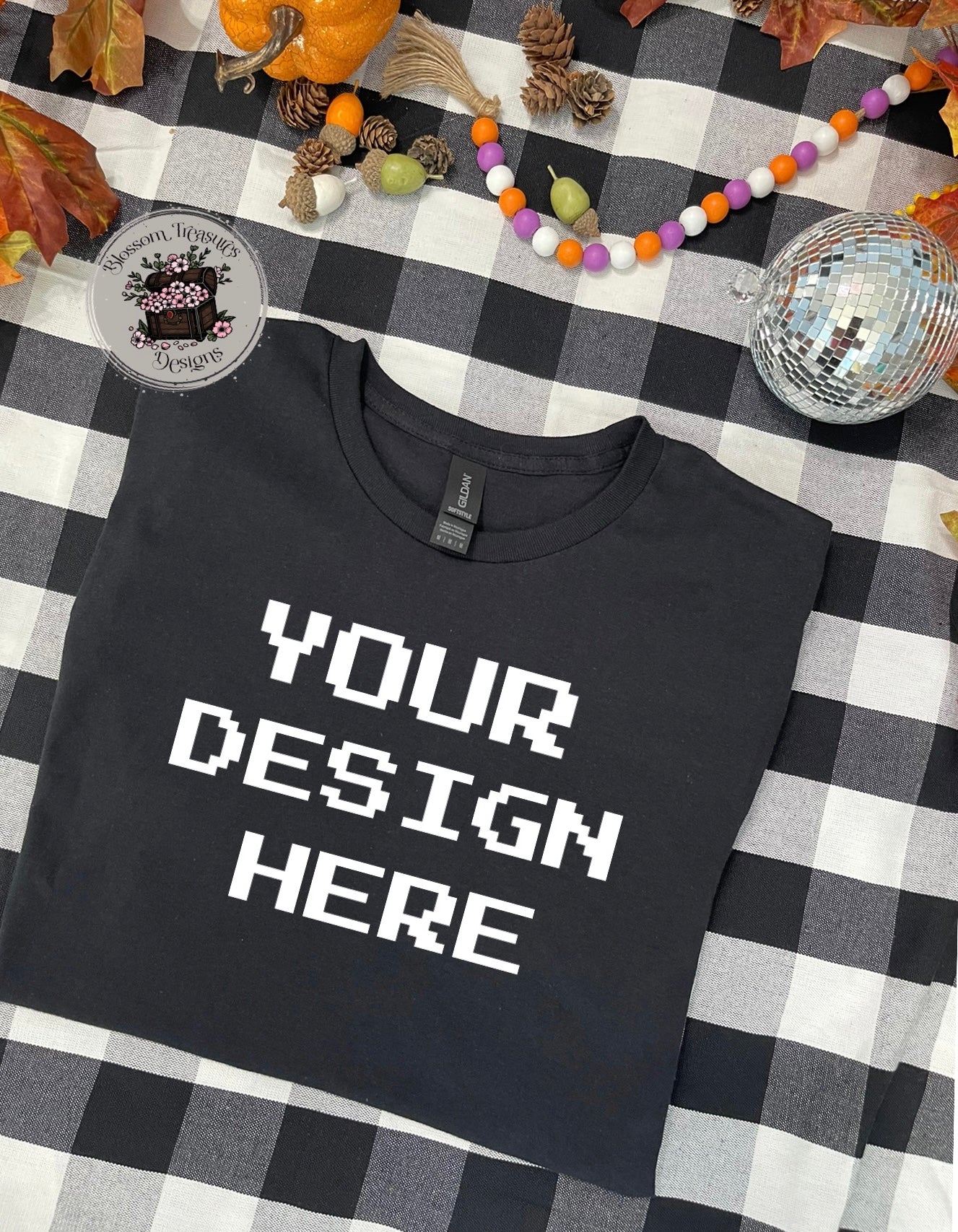 Gildan Black Tee- Instant Digital Download