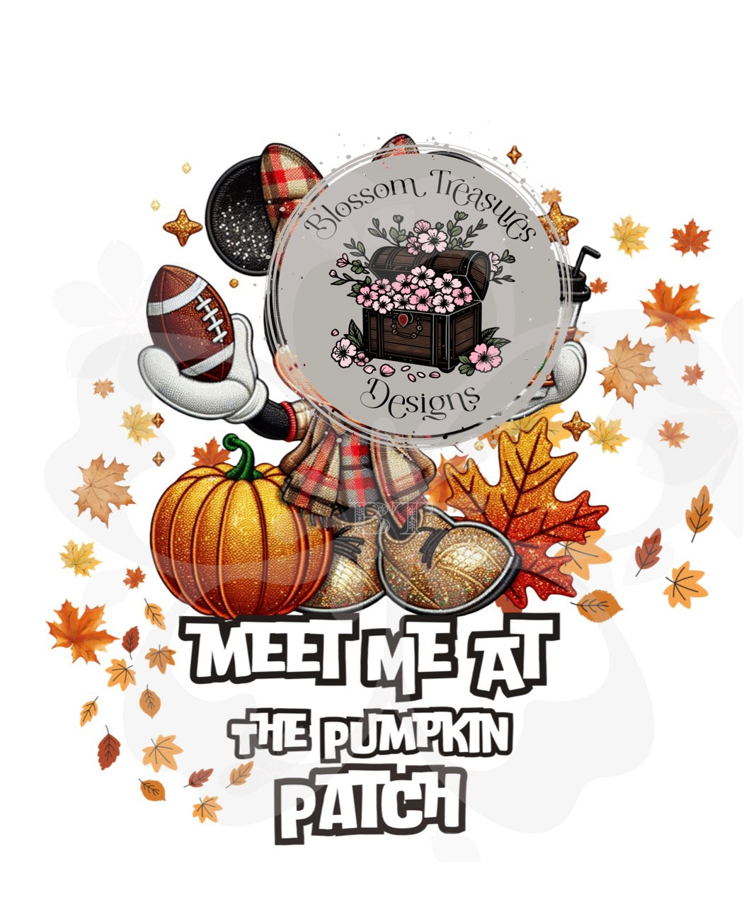 Meet Me At The Pumpkin Patch - Black / White Font - Instant Digital Download