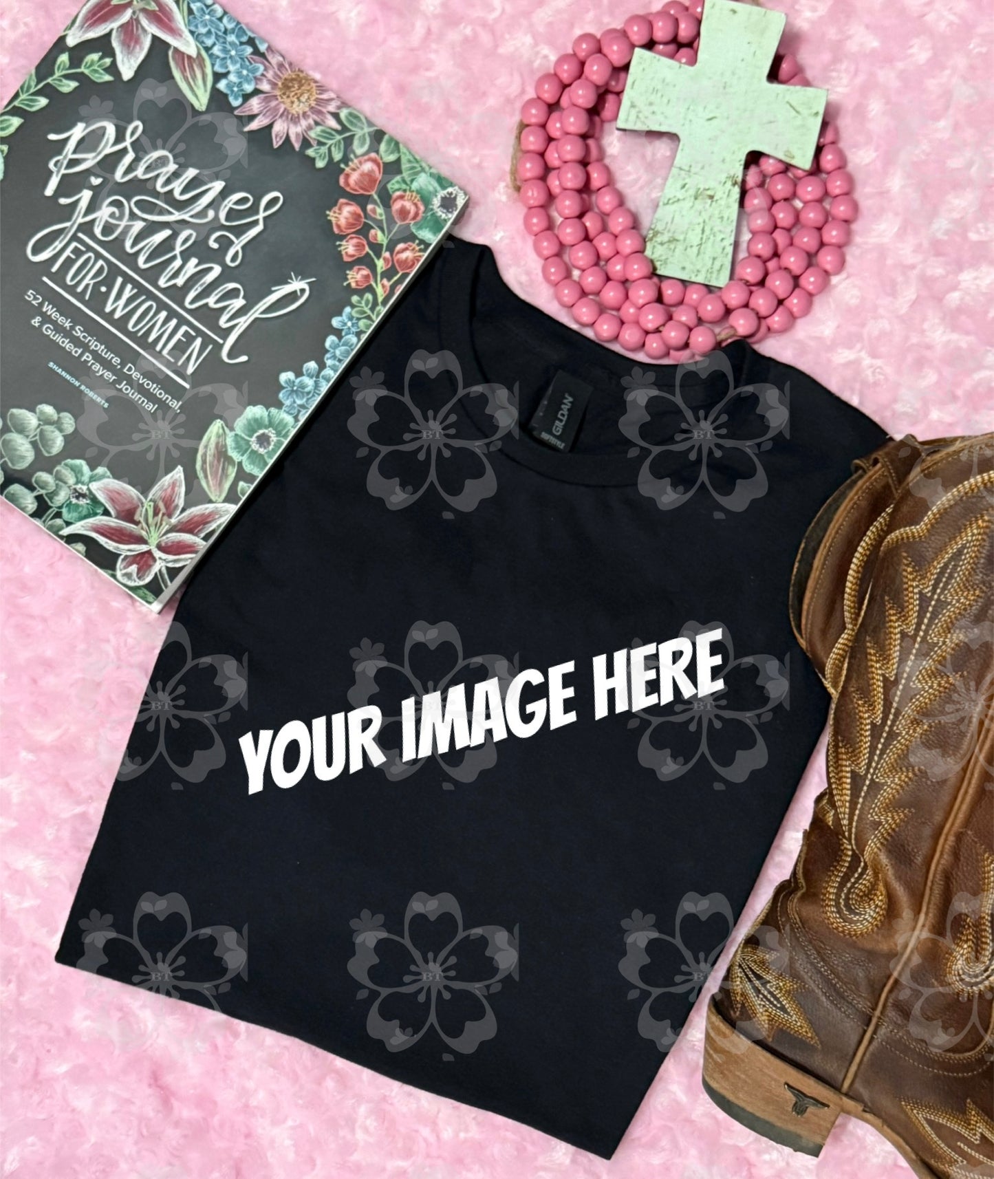 Gildan Black Tee Mock Faith