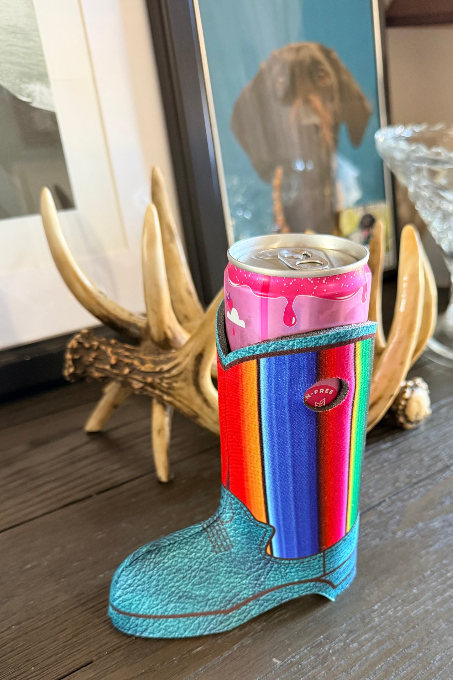 WESTERN BOOT SERAPE PRINT DRINK SLEEVE