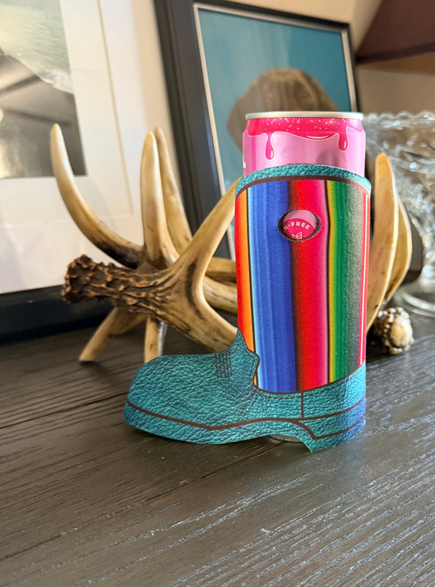 WESTERN BOOT SERAPE PRINT DRINK SLEEVE