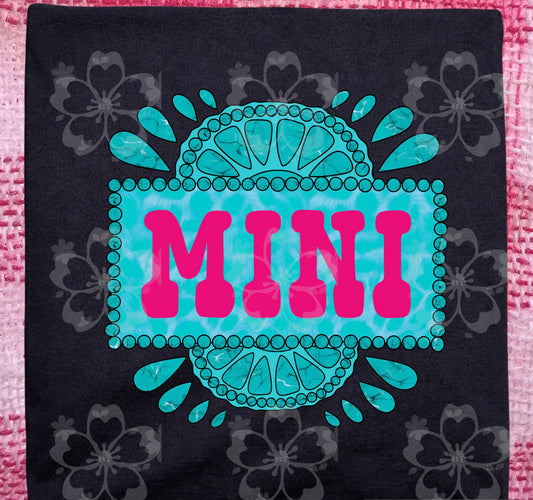 Mini Turquoise and Pink Tee
