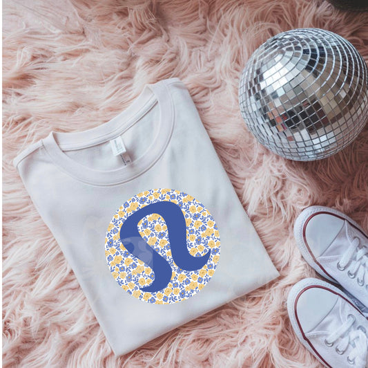 Blue Floral Tee