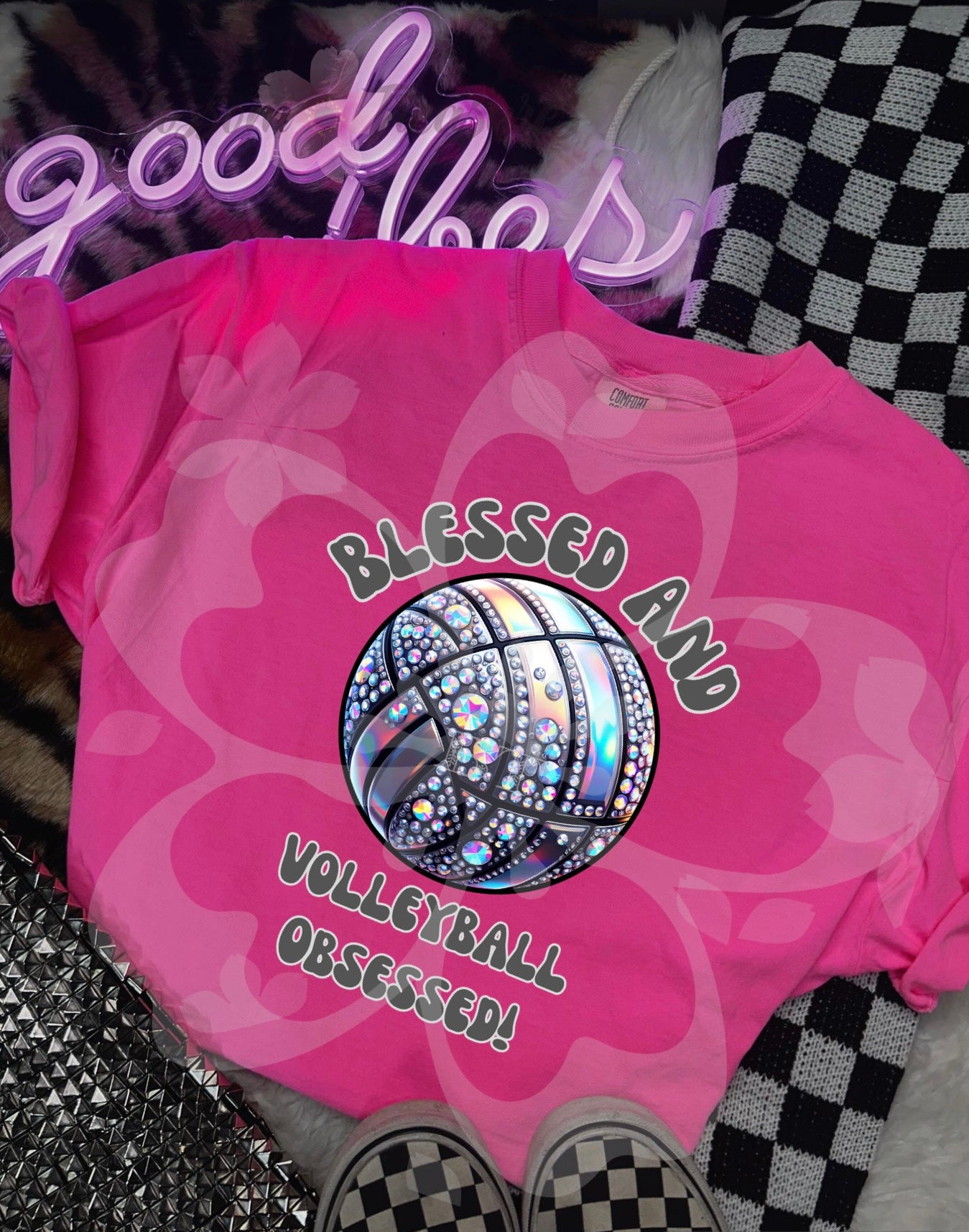 Blessed And Volleyball Obsessed-Instant Download