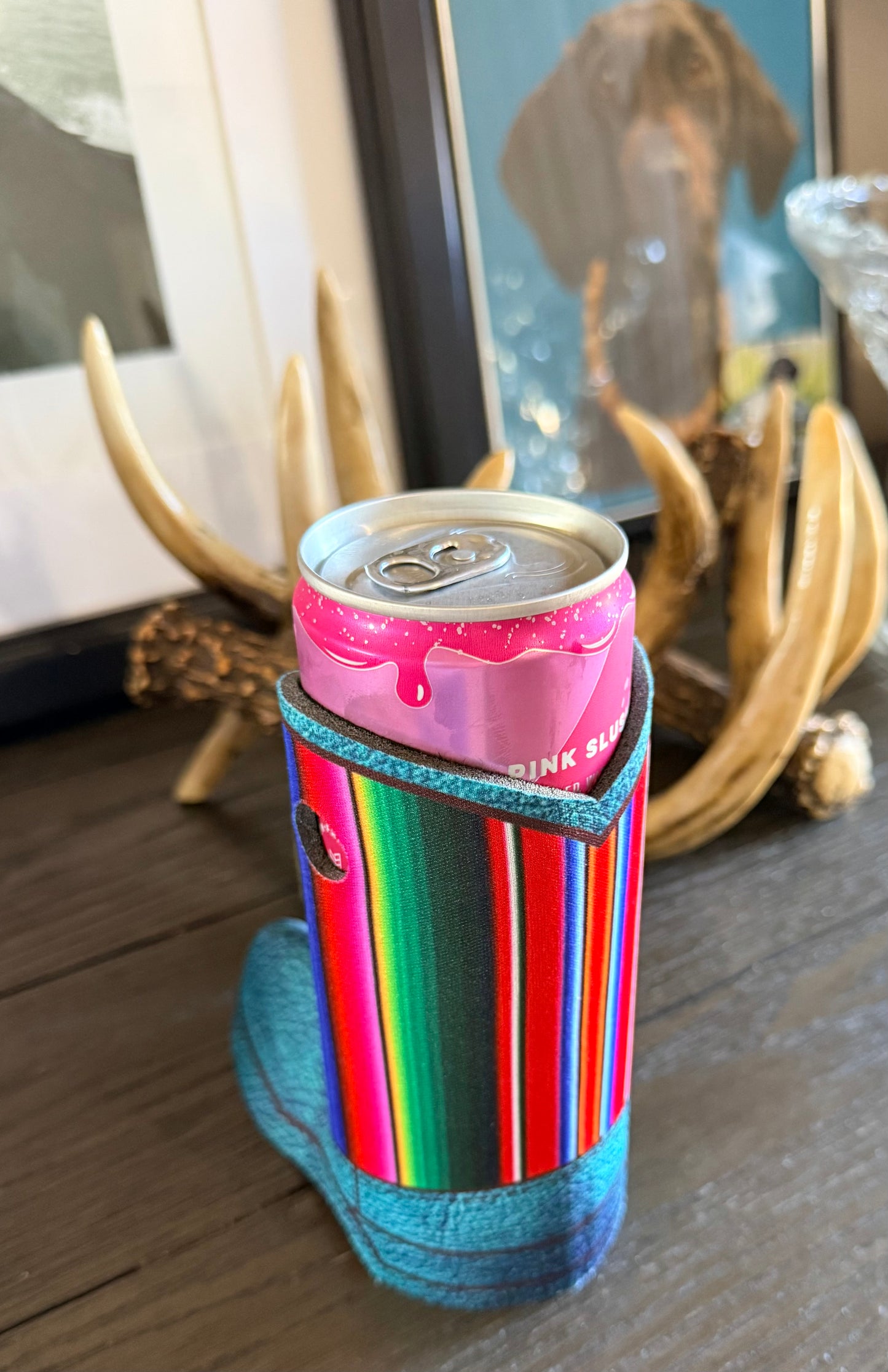 WESTERN BOOT SERAPE PRINT DRINK SLEEVE