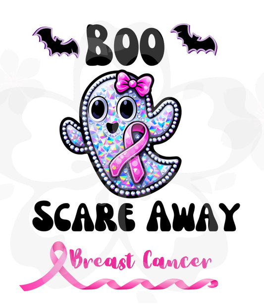 Boo Scare Away Breast Cancer-Instant Download