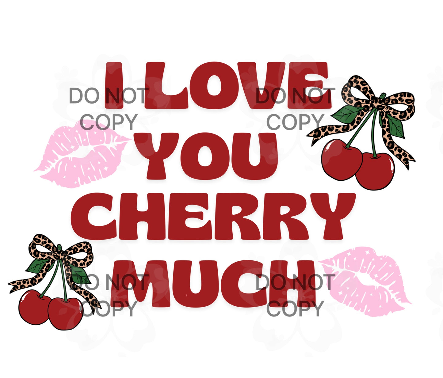 I Love You Cherry Much-Front Pocket And Back Image