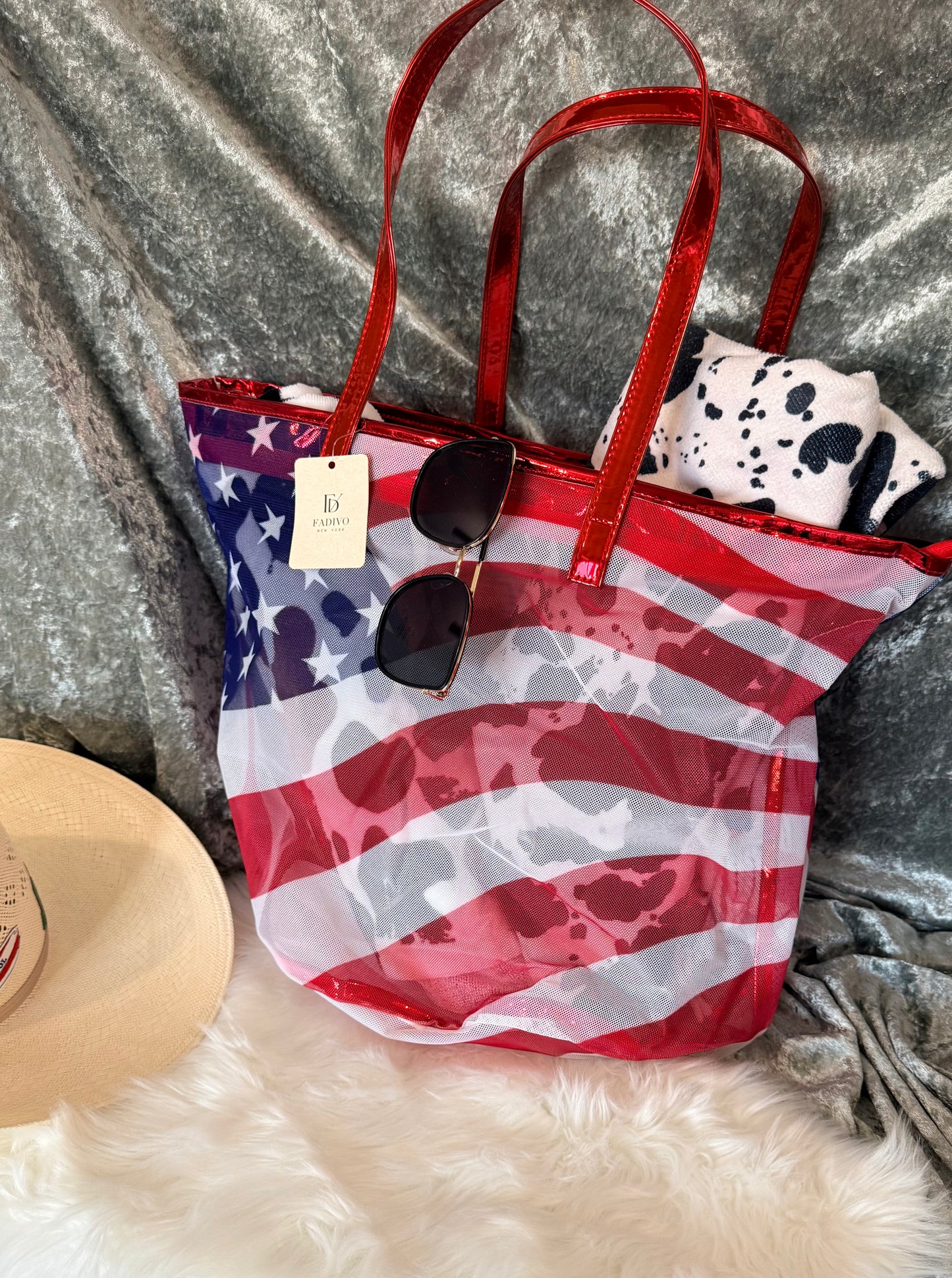 American Flag Tote Bag