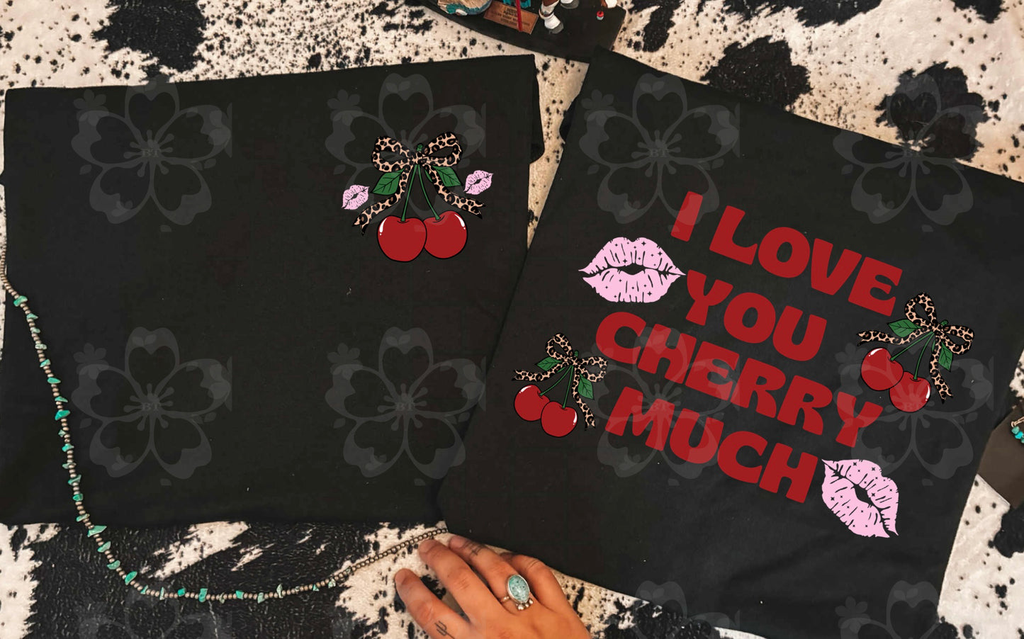 I Love You Cherry Much-Front Pocket And Back Image